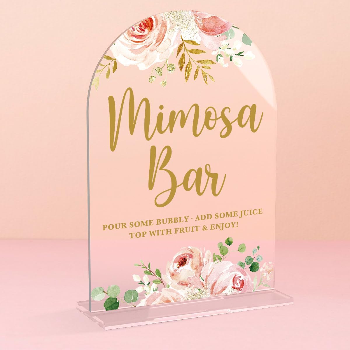 Acrylic Wedding Signs, Bridal Shower Decorations, Mimosa Bar Signs for Reception, Modern
