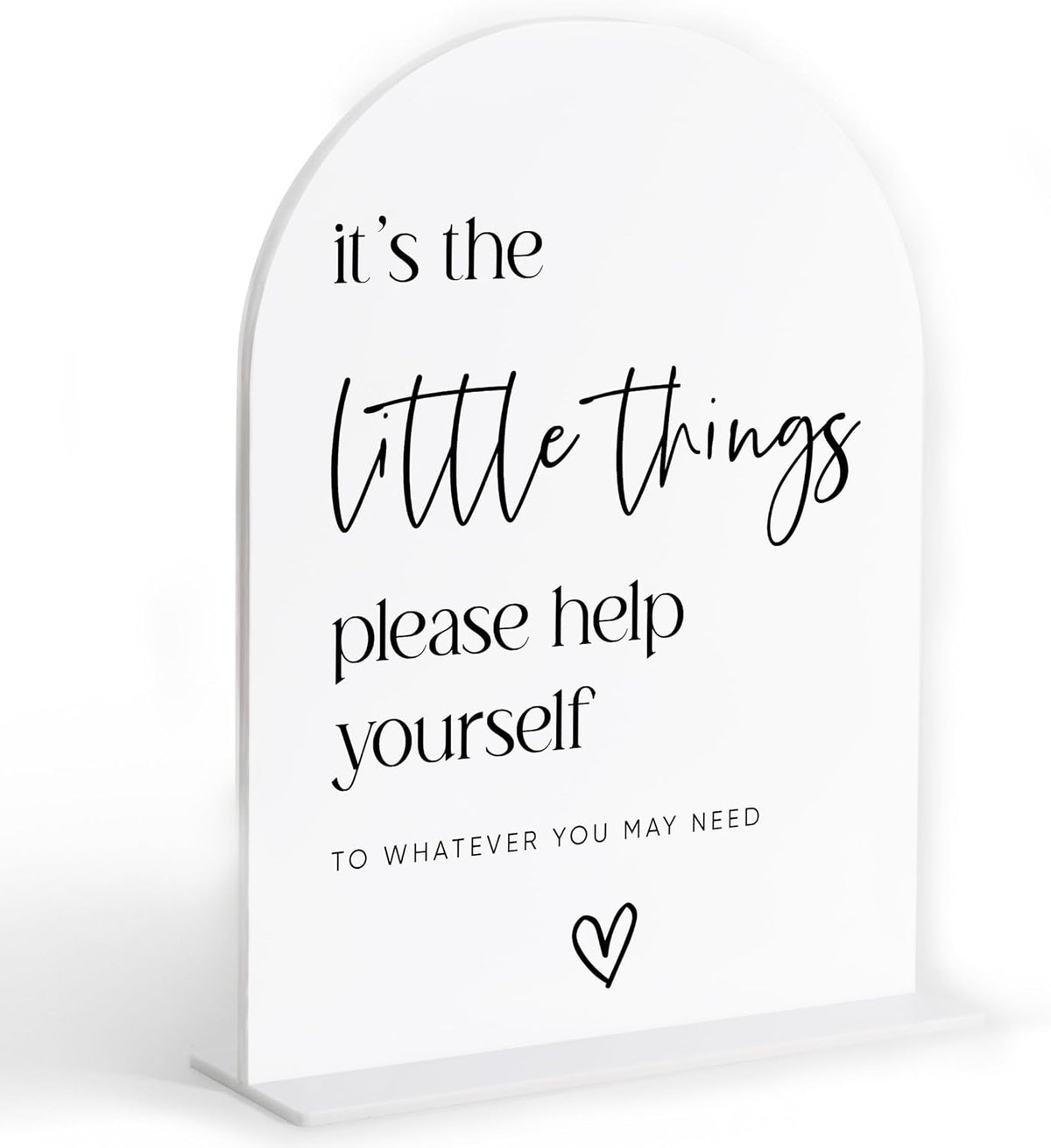 Wedding Bathroom Favors Sign, White Arch Acrylic Sign, Wedding Bathroom Basket Supplies, Bridal