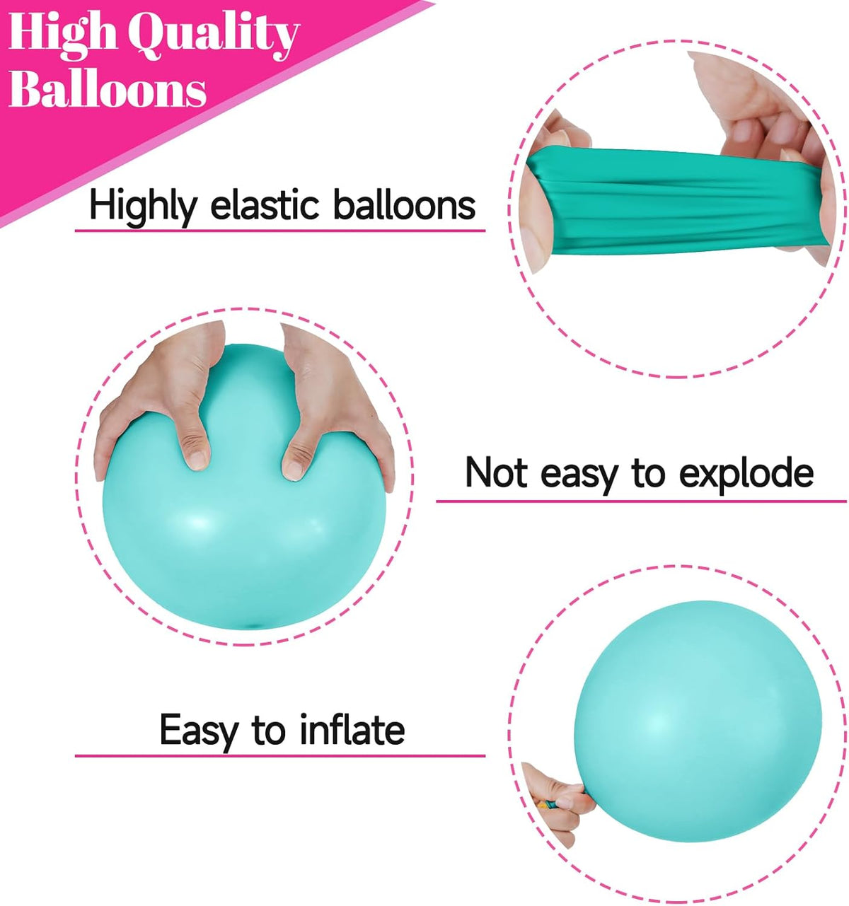 68Pcs Pink Purple Blue Balloon 12 Inch Confetti Balloons Yellow Teal Balloon for Kids Birthday Baby
