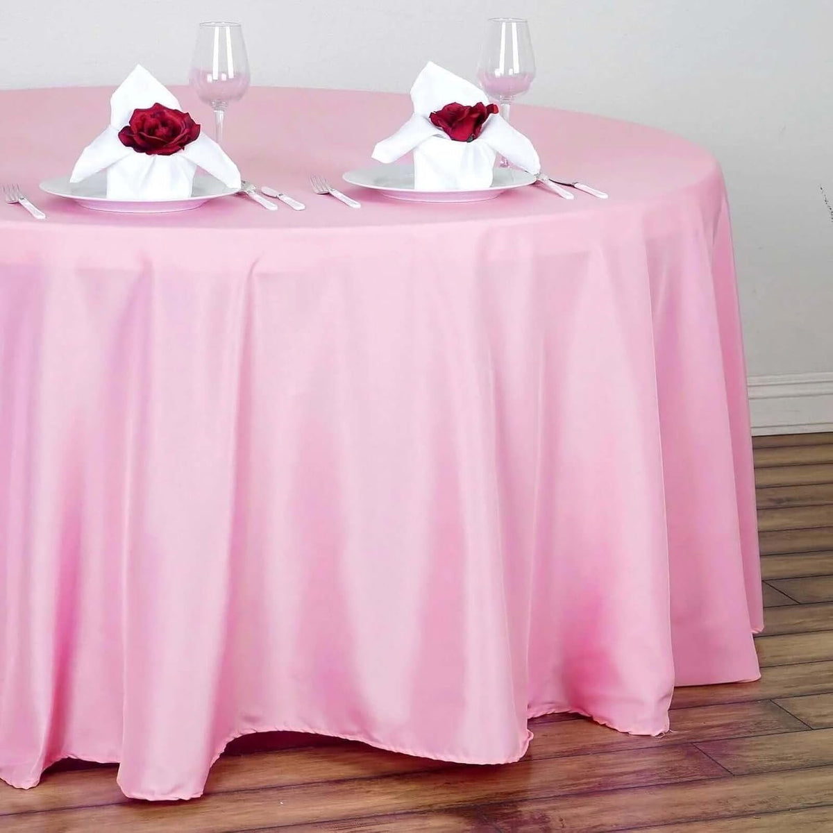 Efavormart Round Tablecloth, 132 Inch Stain & Wrinkle Resistant Washable Table Cloth, Decorative