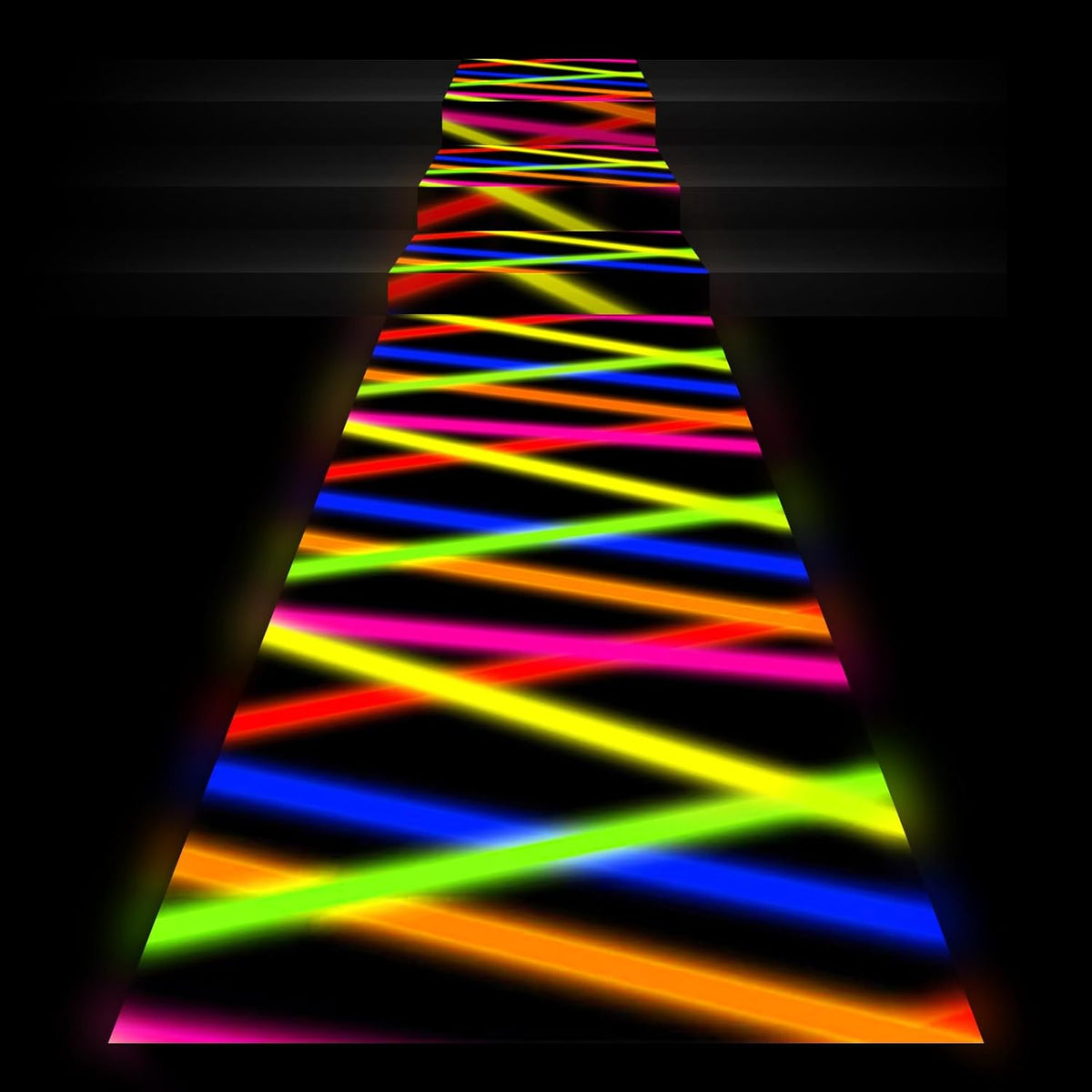 Haull 118 x 39 Inch Neon Light up Dance Floor Glow in The Dark Runner UV Reactive Blacklight Floor