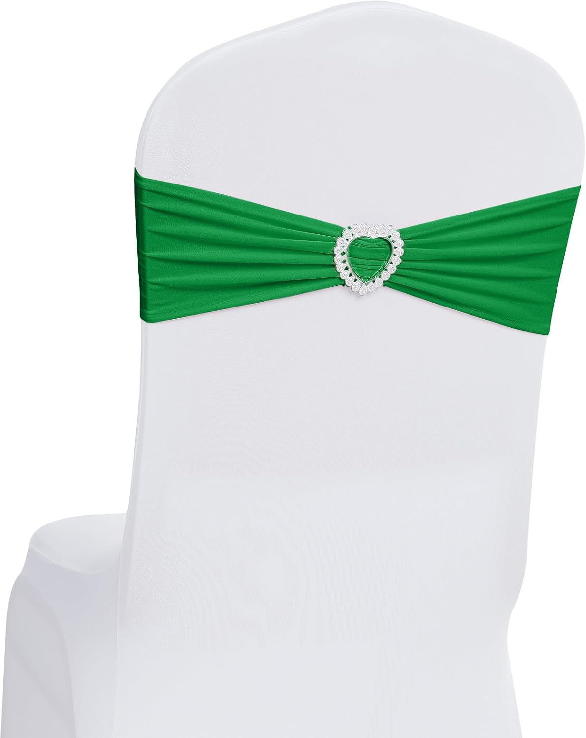 Howhic Pack of 60 Spandex Chair Sashes Bows Stretch Chair Cover Band with Buckle Slider Universal