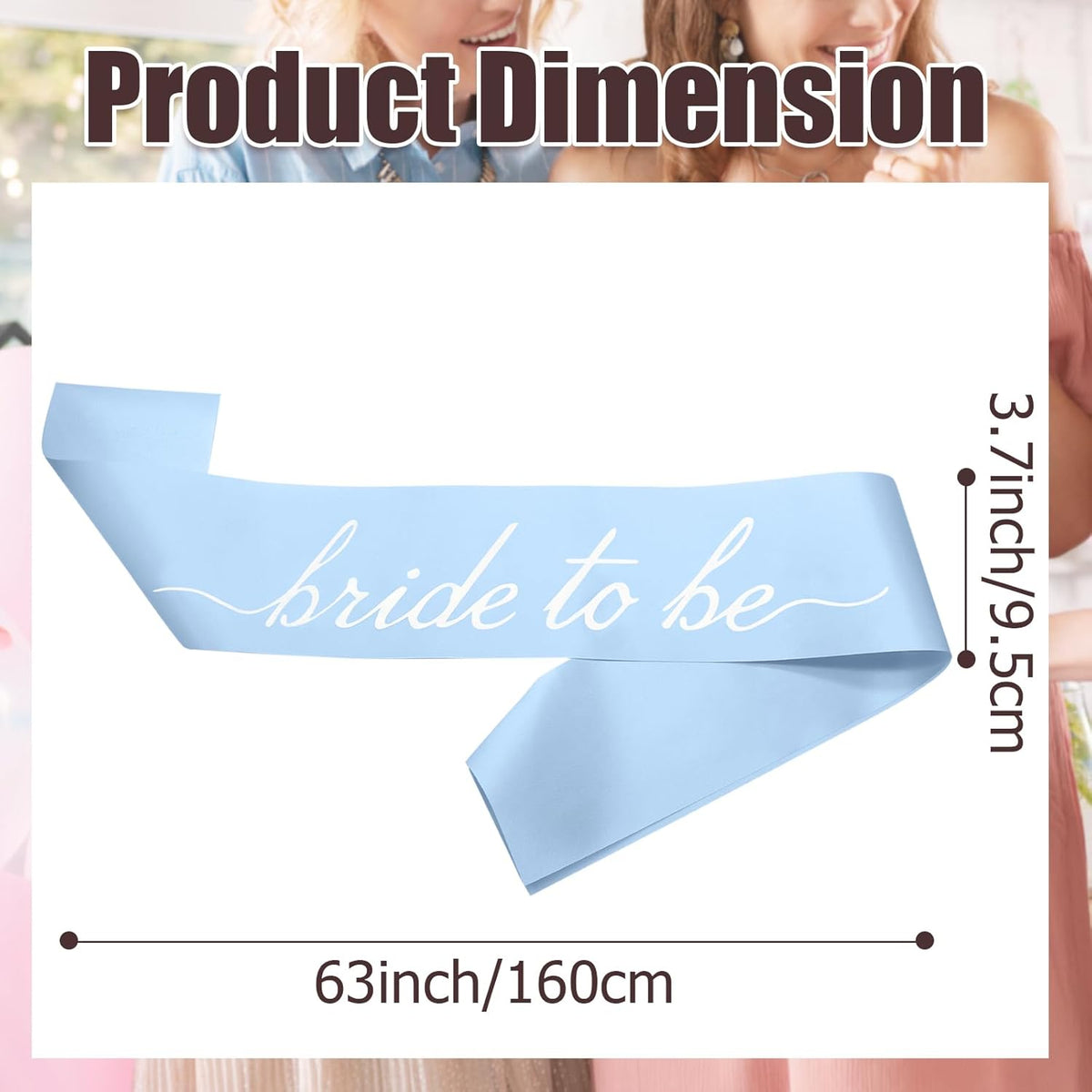 MILVOWOC Blue Bride to Be Sash in Soft Satin, Bachelorette Party Wearable, Bridal Shower Accessory