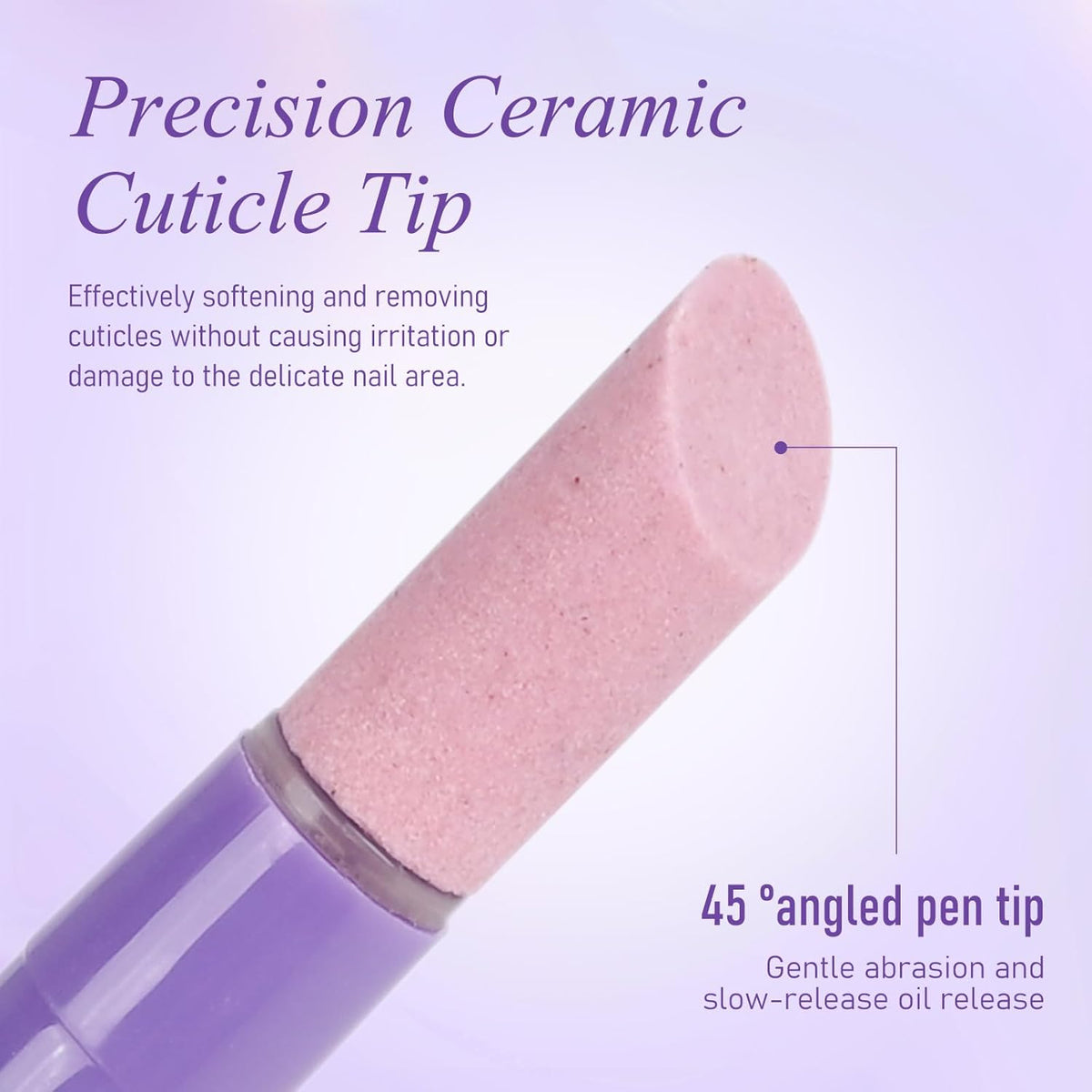 3-in-1 Cuticle Oil Pen, Cuticle Pusher Pen with Ceramic Tip, Upgraded Rotary Oil Discharge Portable