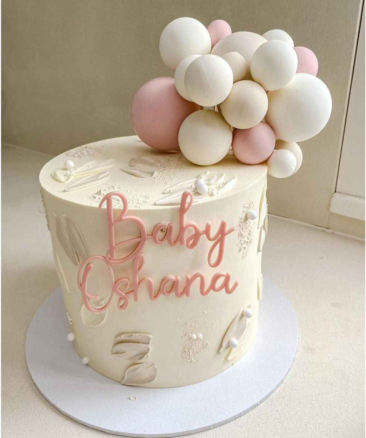 ASTARON 20 Pcs Ball Cake Topper Decorations Mini Balloons Cake Topper Sticks White Balls Cake Picks