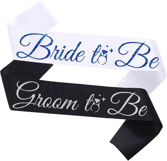 Bride Sash Bachelorette Party Bride and Groom to Be Sash for Bridal Shower Wedding Hen Party
