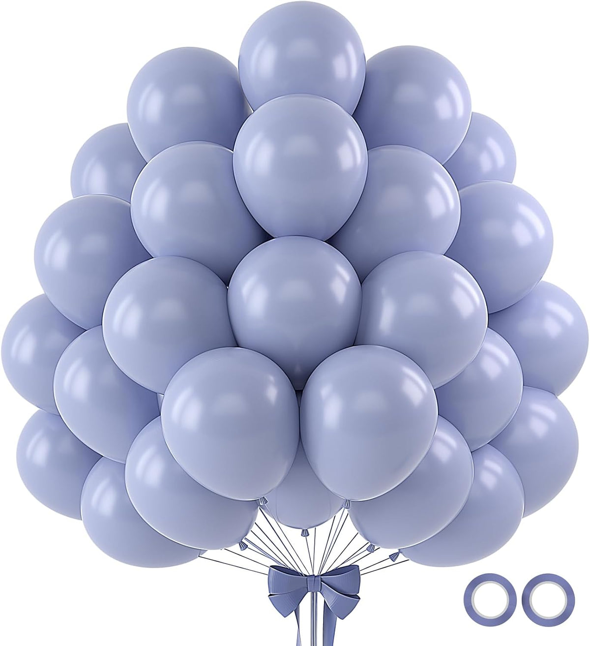 110pcs Dusty Blue Balloons 12 Inch Retro Blue Latex Balloon Garland Arch Kit for Birthday Baby