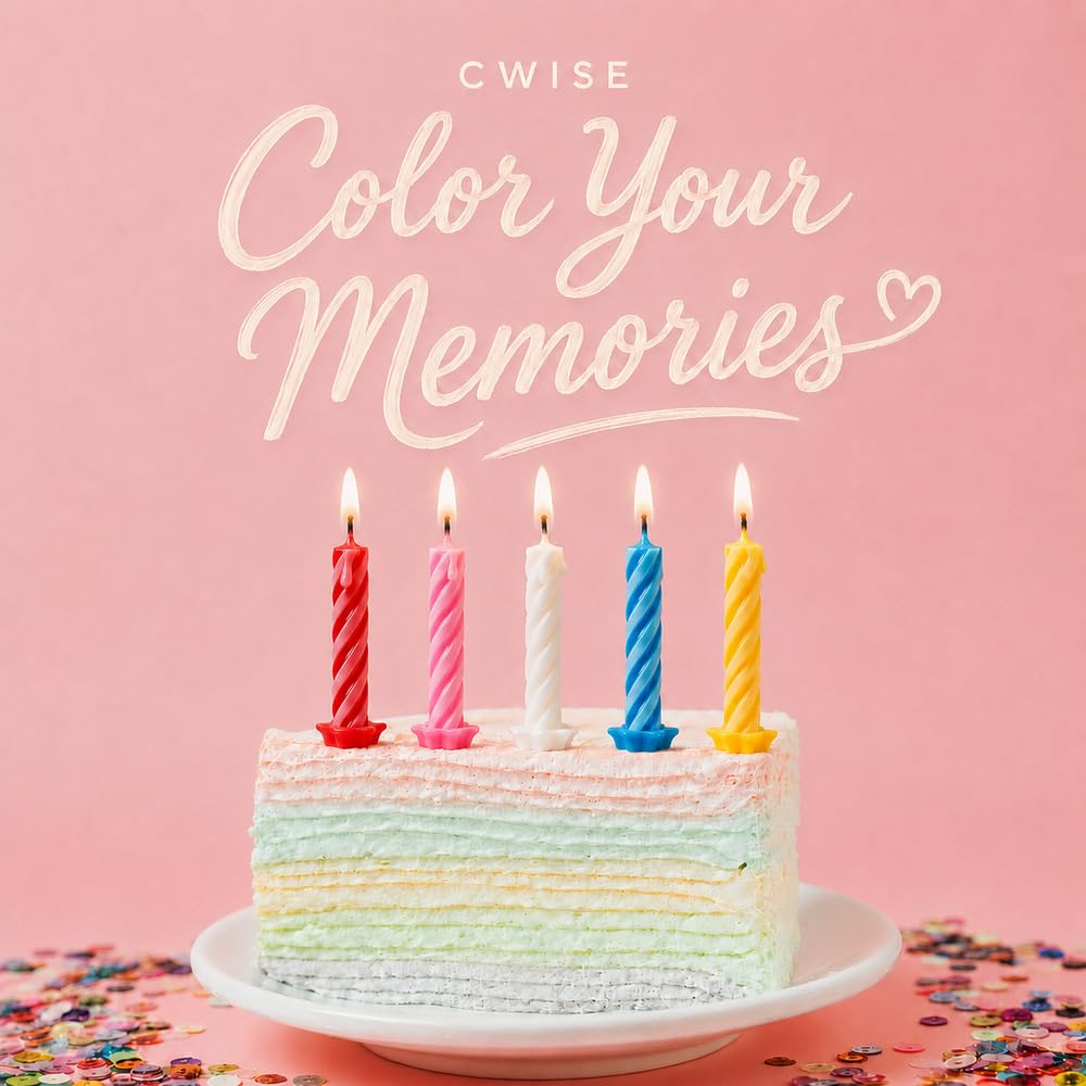 Cwise 280-Count Birthday Candles Bulk Pack with Holders – Spiral Cake & Cupcake Candles