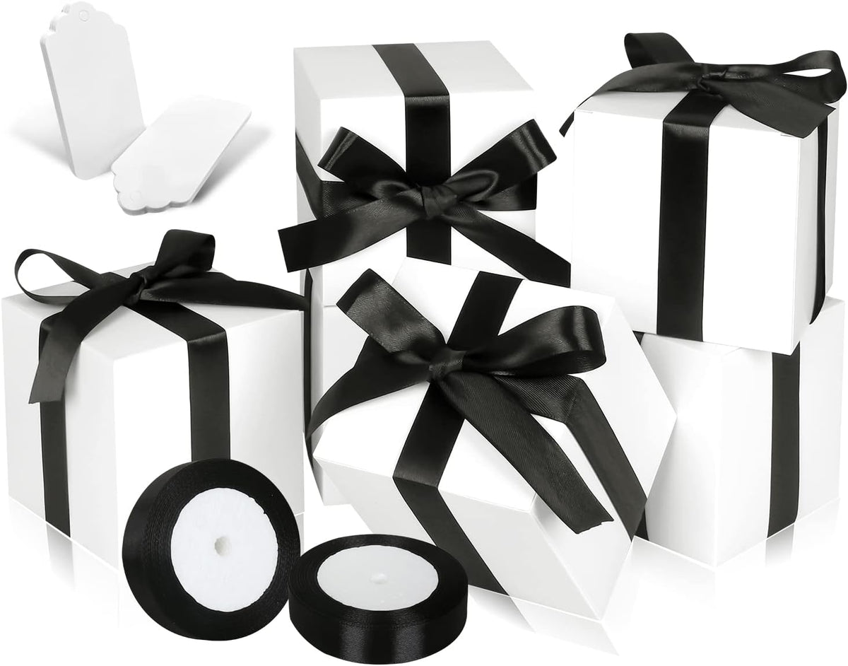 White Gift Boxes 5x5x5, 30 Pack Paper Gift Boxes with Lids for Gift, Bridesmaid Proposal Box