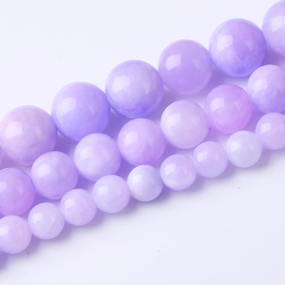 Purple Persian Jade Stone Beads Gemstone Round Crystal Energy Jade Beads Stone Beads for Jewelry
