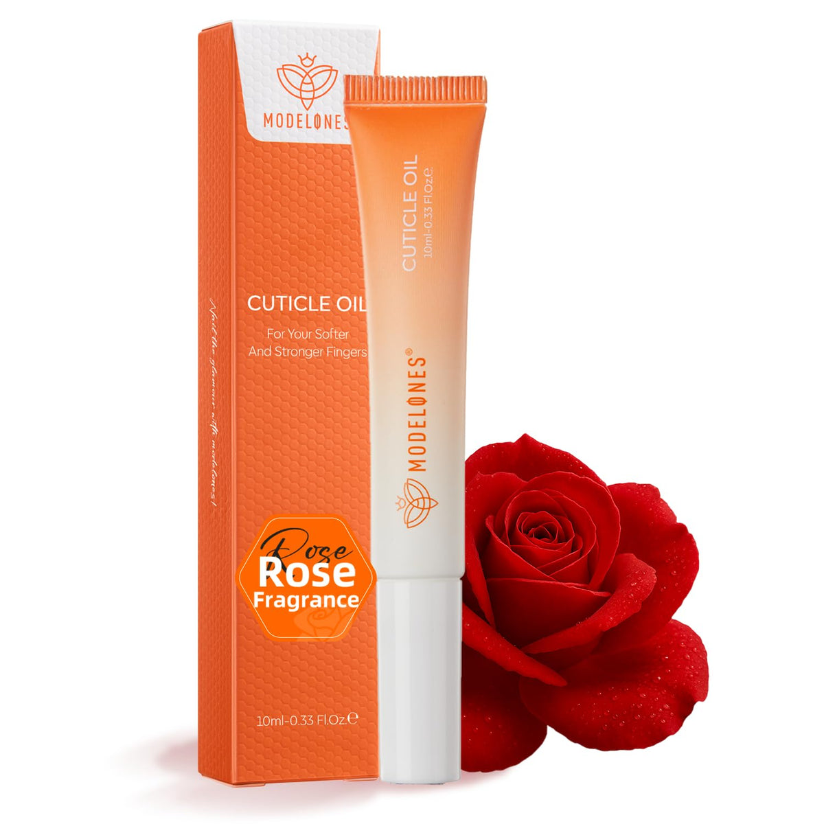 modelones Cuticle Oil Pen Rose for Growth and Strength Nail Growth Oil Cuticle Softener Quick Dry