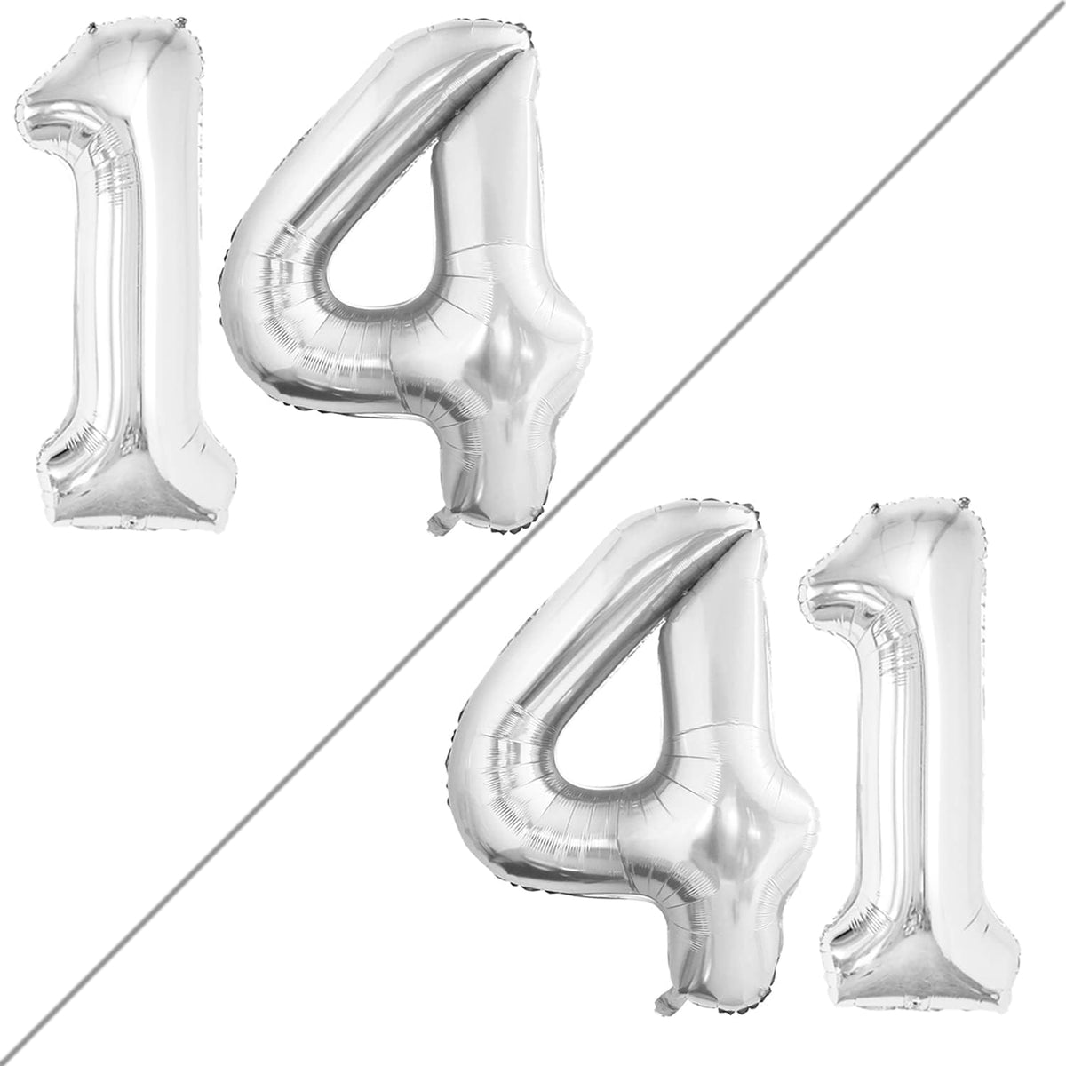 GOER Number 14 Balloons for 14th Birthday Sweet 14 Party Decorations,42 Inch Jumbo Foil Helium 41