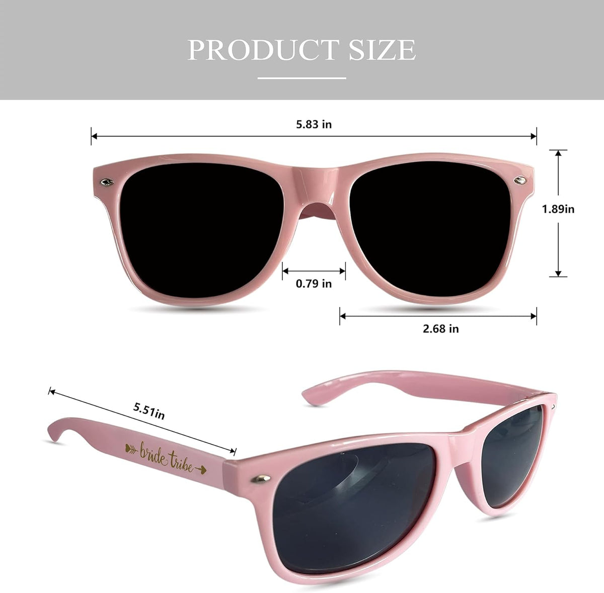 LADY&HOME 10 Pack Bachelorette Party Sunglasses Favors, Bridesmaid and Bride Tribe Sunglasses for