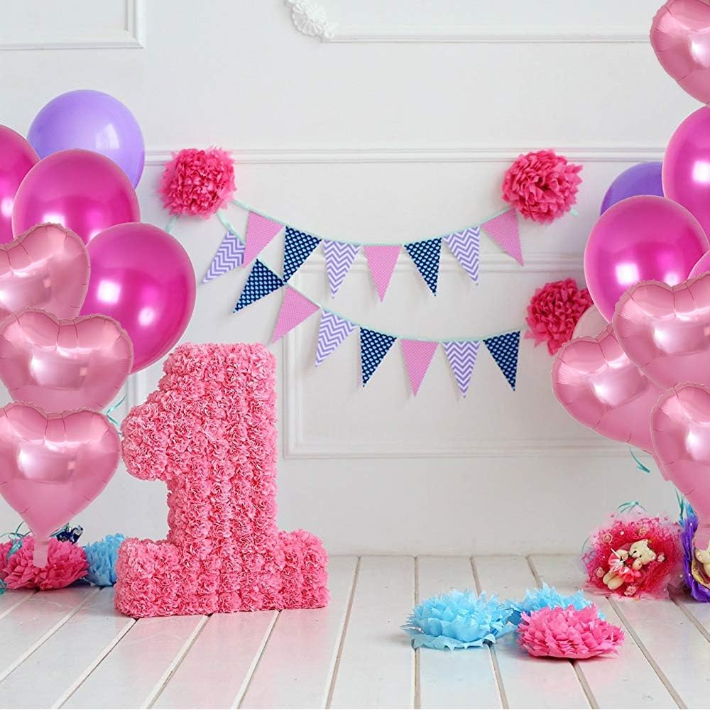 50 Pcs 10 inch Heart Shape Foil Mylar Balloons for Birthday Party Decorations, Wedding Decorations