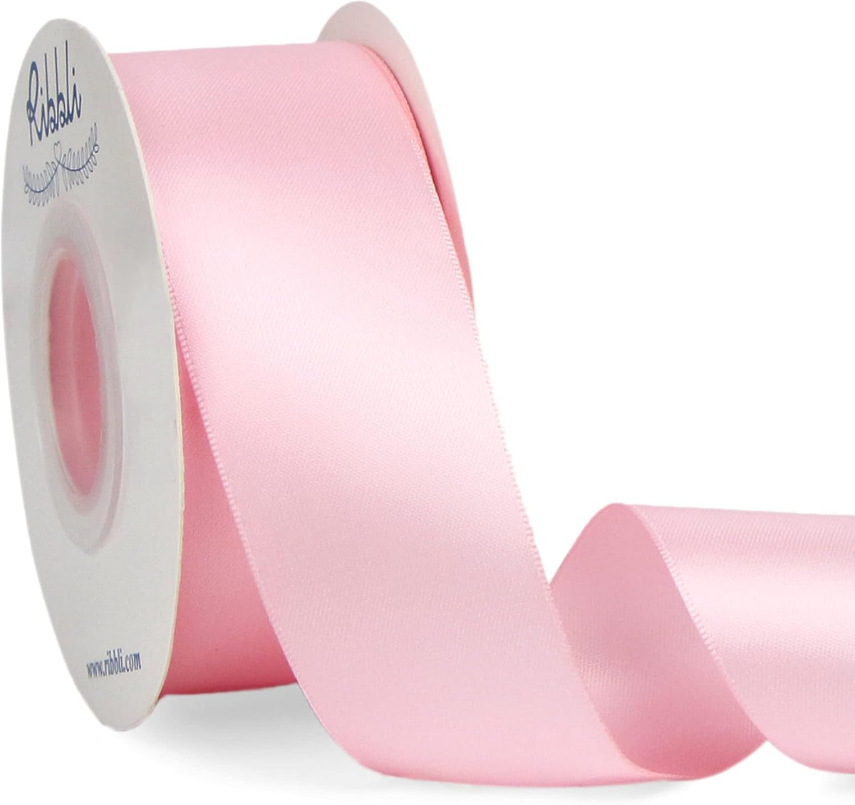 Ribbli Light Pink Double Faced Satin Ribbon,1-1/2” x Continuous 25 Yards,Use for Bows Bouquet,Gift