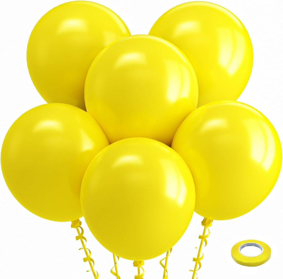 Bezente Yellow Balloons 18 Inch - 30 Pack Large Thick Yellow Balloons Big Round Yellow Latex