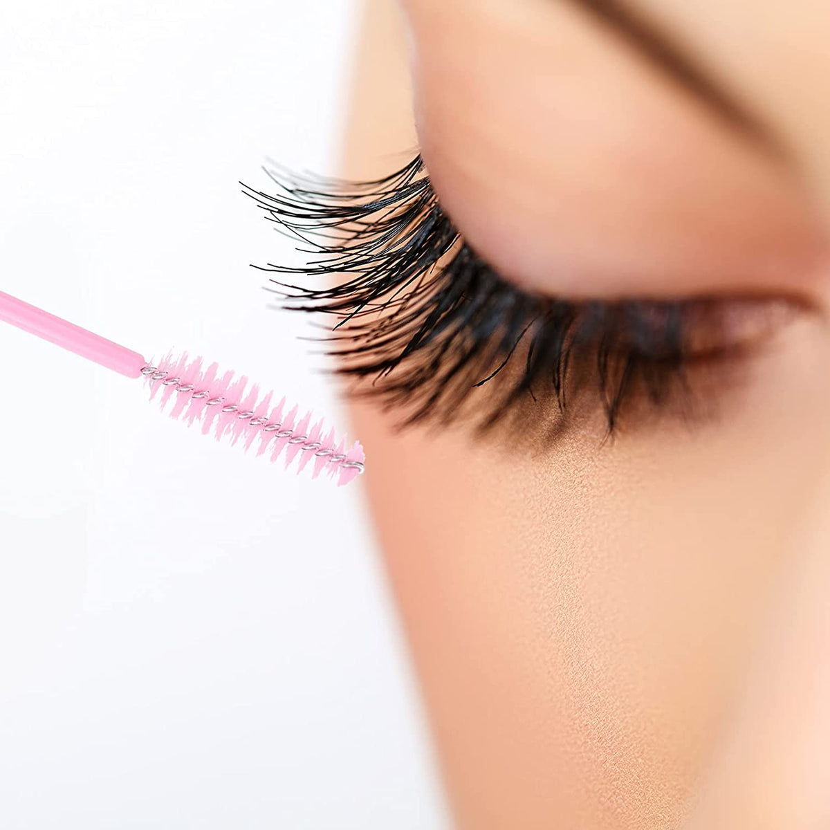 G2PLUS 300PCS Disposable Eyelash Brushes, Adjustable Mascara Wands Makeup Applicator Kits, Lash