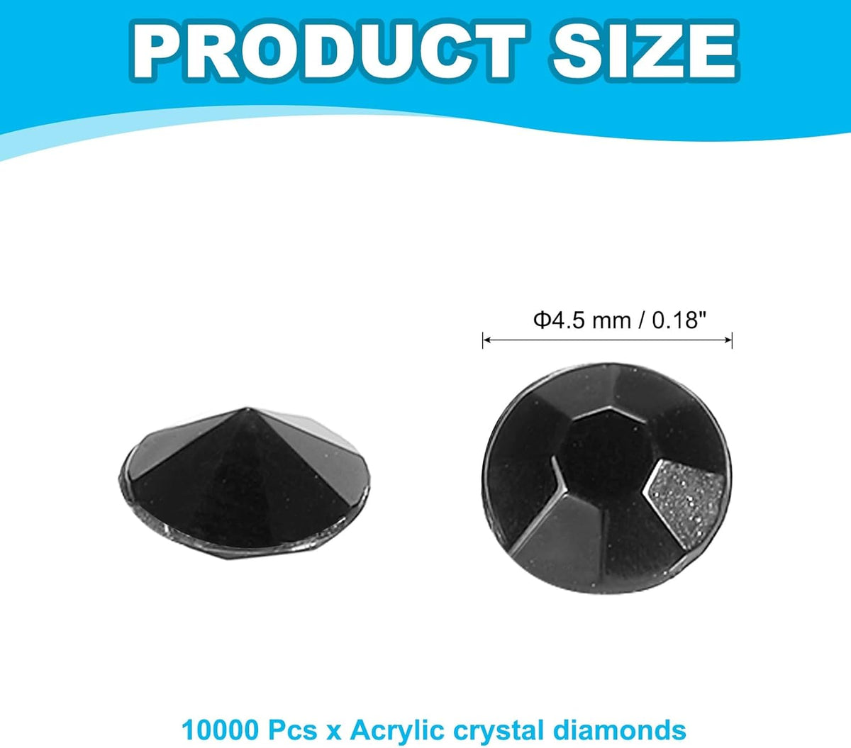 PATIKIL 10000 Pcs Wedding Table Scatter Confetti Crystals 4.5mm Acrylic Diamonds Vase Fillers Gems