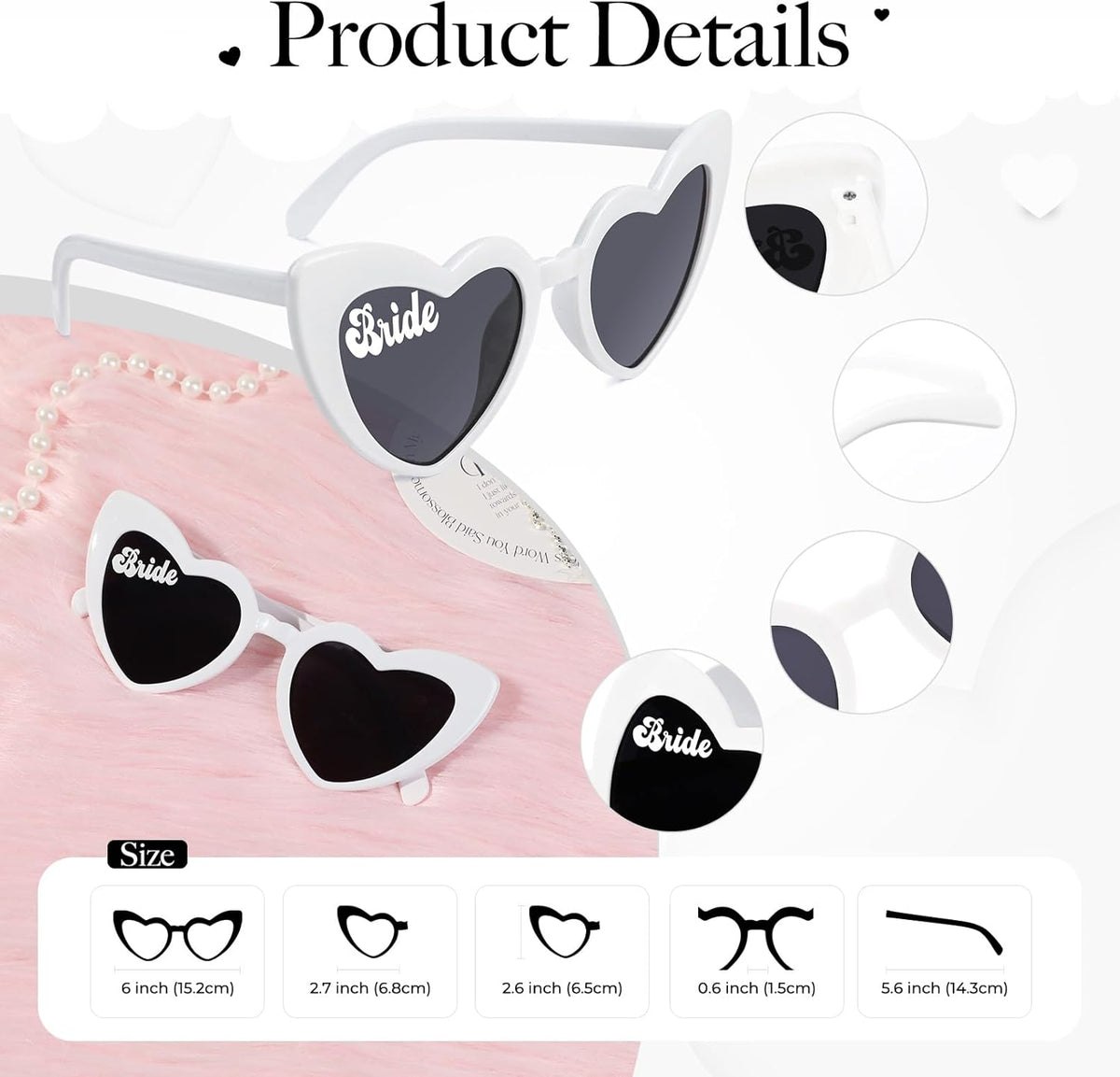 YOGFIT Heart Sunglasses for Women Fashion Classic Love Eye Protection Sunglasses Vintage Cute Heart