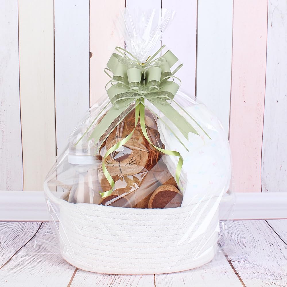 WEWILUCK Bows for Gift Wrapping, Sage Green Gift Bow for Presents, Gift Baskets, Gift Bags, Gift