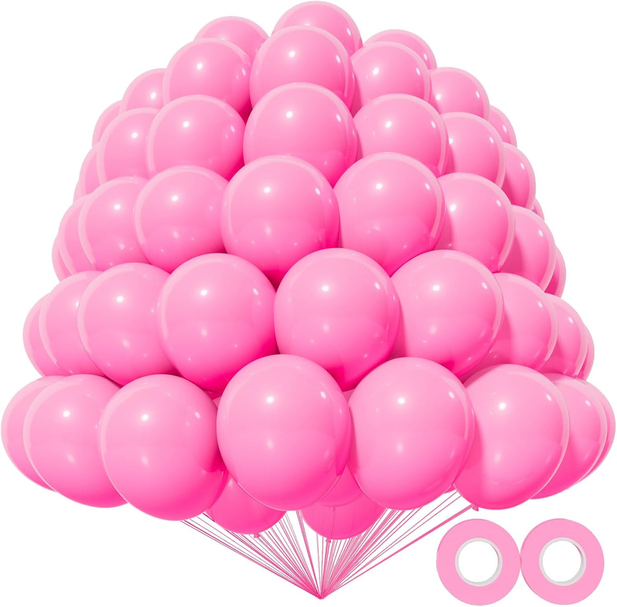 KAWKALSH 200pcs Pink Balloons 5 Inch, Small Mini Latex Balloons for Party Birthday Baby Shower