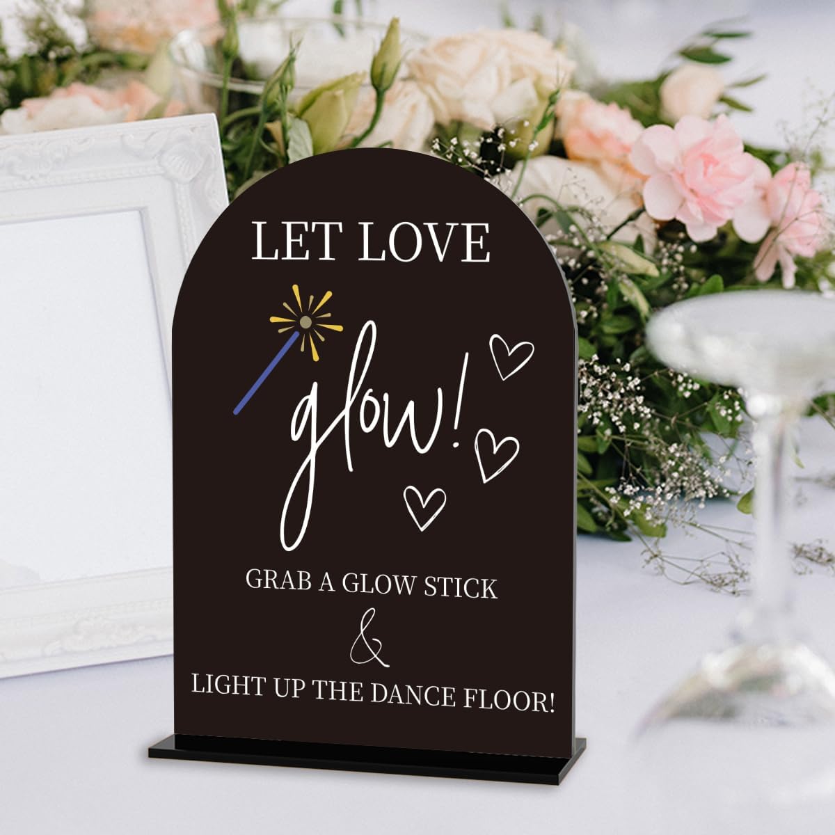 Wedding Glow Sticks Sign, Light Up Dance Floor Desk Decor, Wedding Dance Floor for Engagement