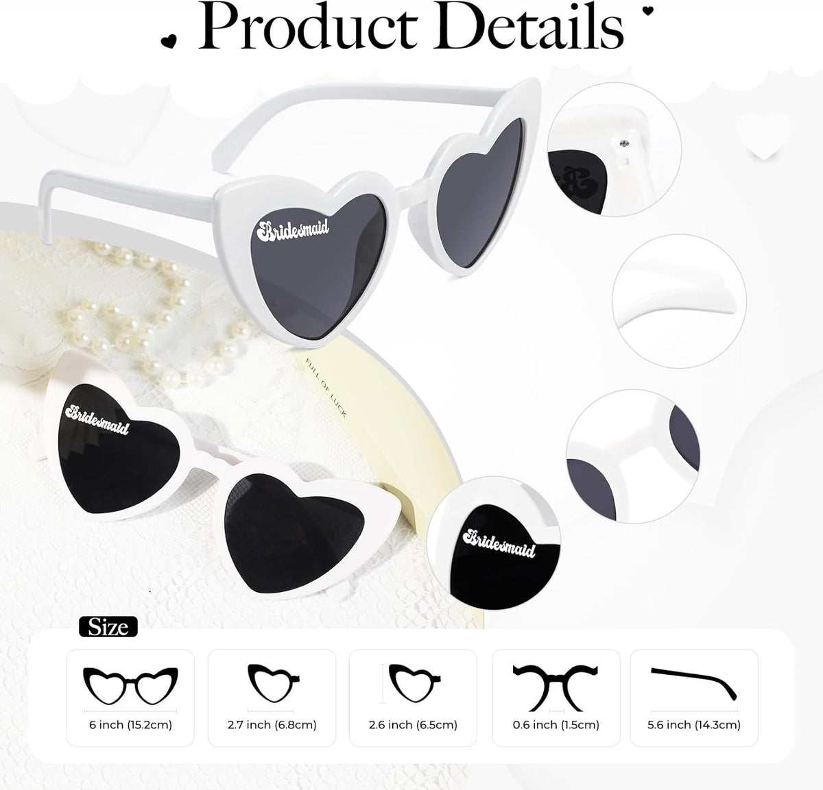 YOGFIT Heart Sunglasses for Women Fashion Classic Love Eye Protection Sunglasses Vintage Cute Heart