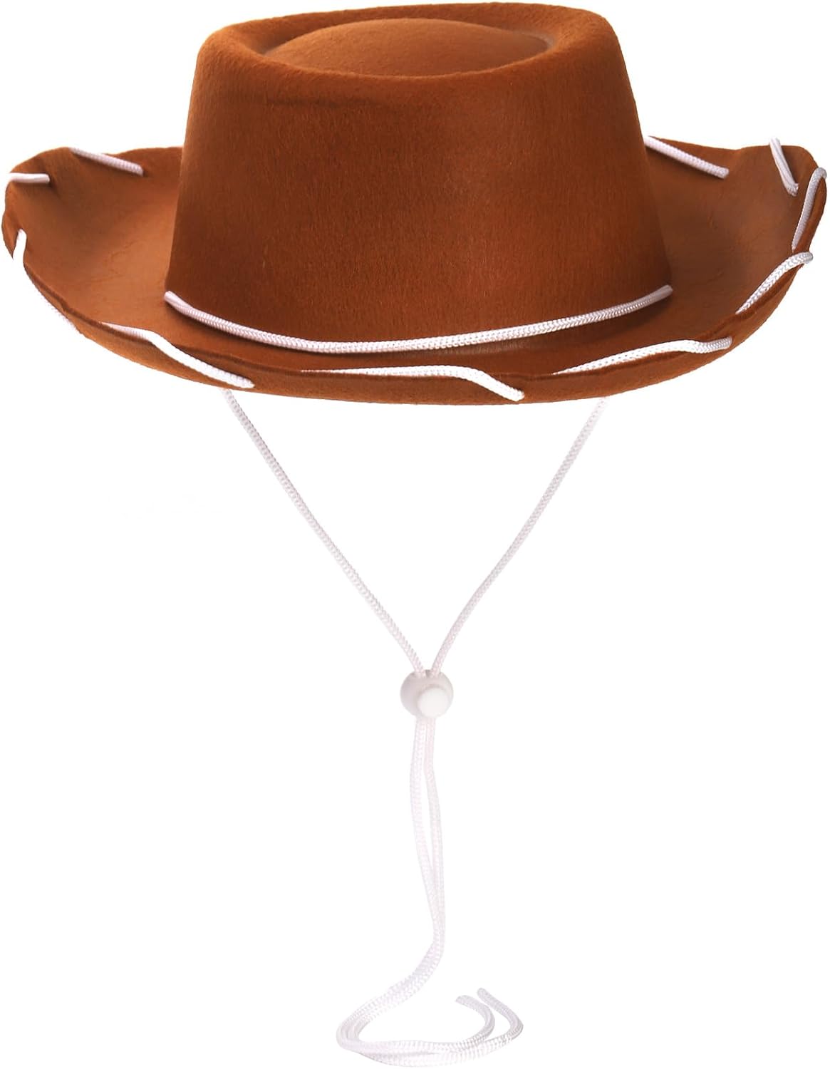 Peohud 4 Pack Felt Cowboy Hat, Small Western Cowgirl Hat, Wide Brim Cowboy Hat with Neck