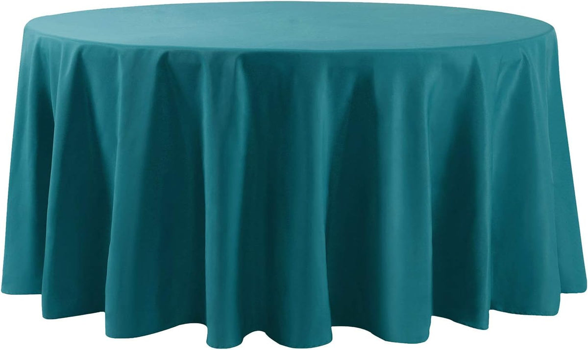 120 inch Round Tablecloth Washable Polyester Table Cloth Decorative Table Cover for Wedding Party