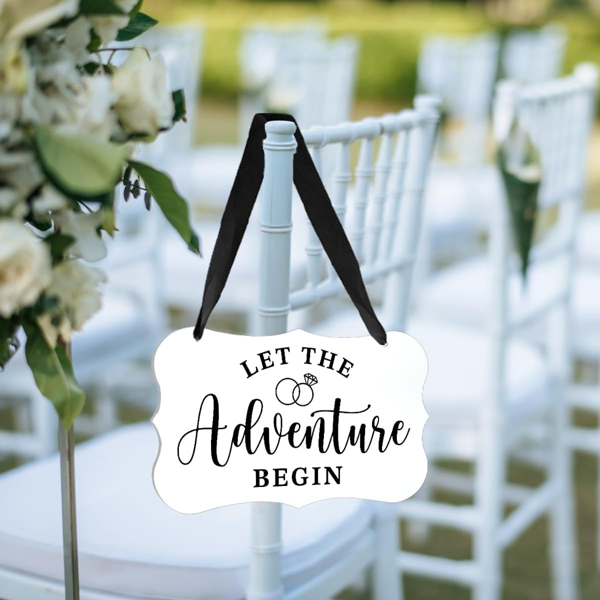 Acrylic Wedding Sign, Ring Bearer Sign, Rustic Wedding Decor Signs, Acrylic Wall Art With Ribbon