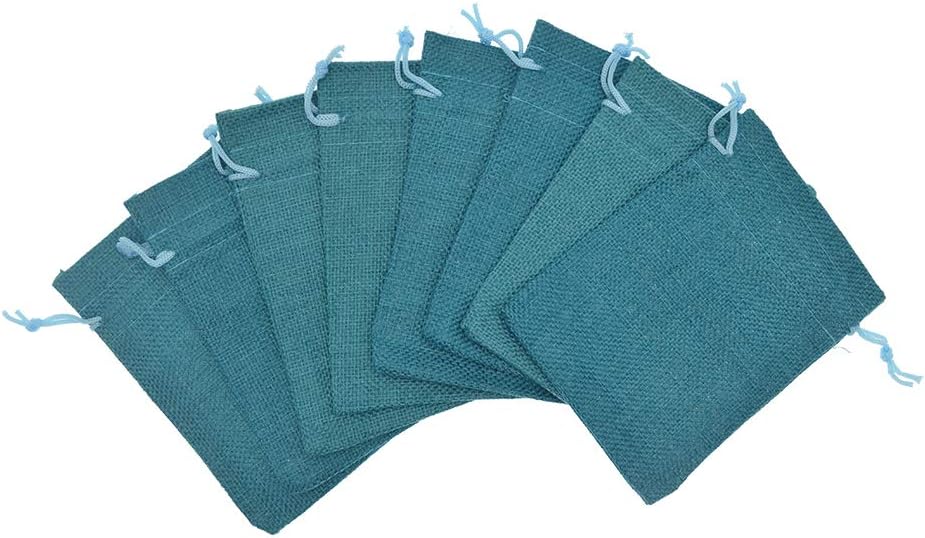 20Pcs Burlap Bags with Drawstring, 3.9 x 5.5 Inch Burlap Wedding Party Favor Bags Jute Jewelry