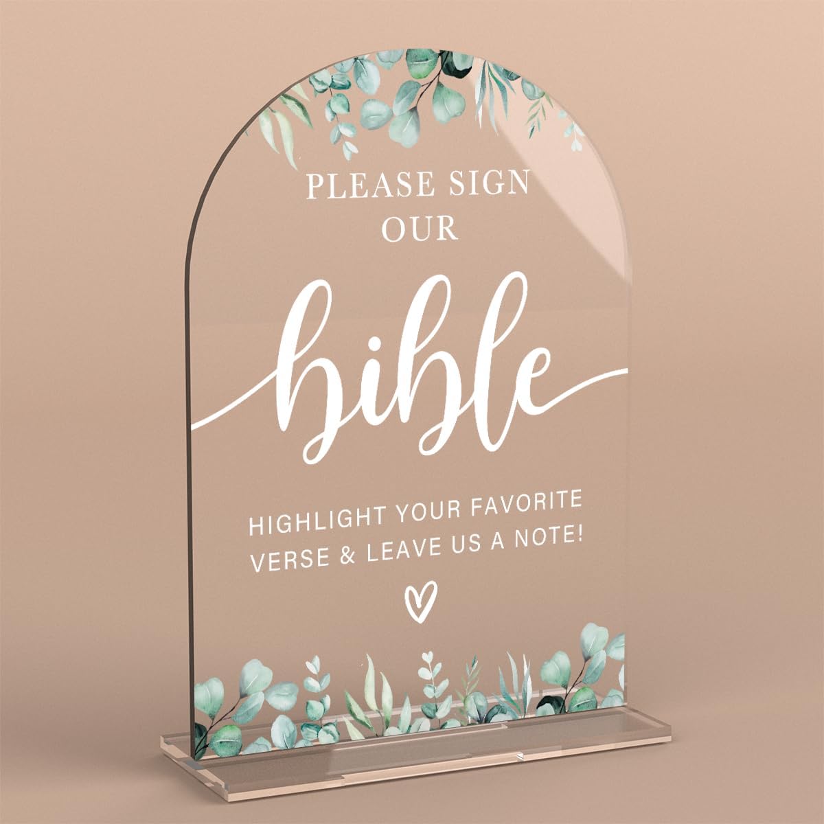 Acrylic Wedding Sign Please Sign Our Bible Signs for Ceremony Modern Calligraphy Arch Acrylic Table