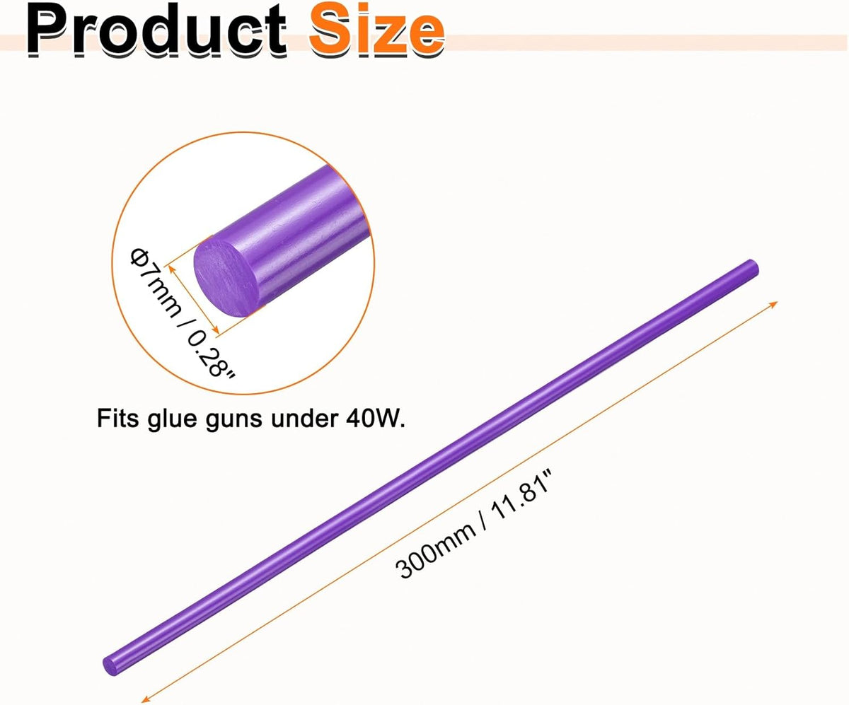 HARFINGTON 10pcs Hot Glue Sticks 0.28" Dia x 11.81" Long EVA Mini Hot Melt Adhesive Glue Stick for