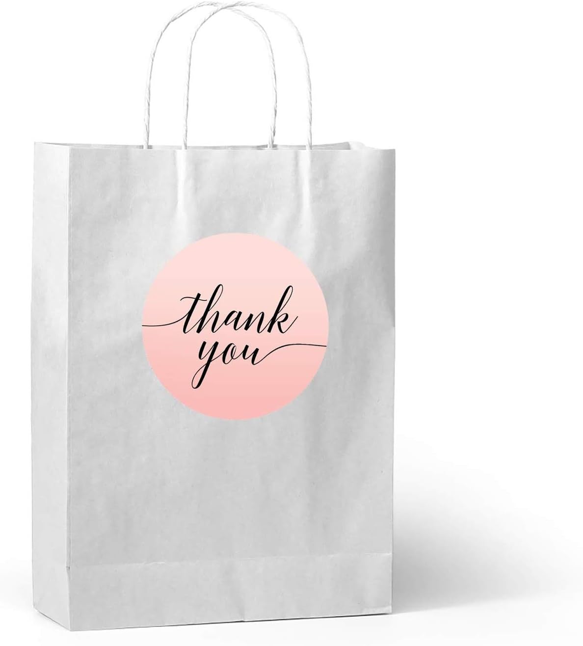 Andaz Press Blush Pink Rose Elegant Party Collection, Round Circle Label Stickers, Thank You
