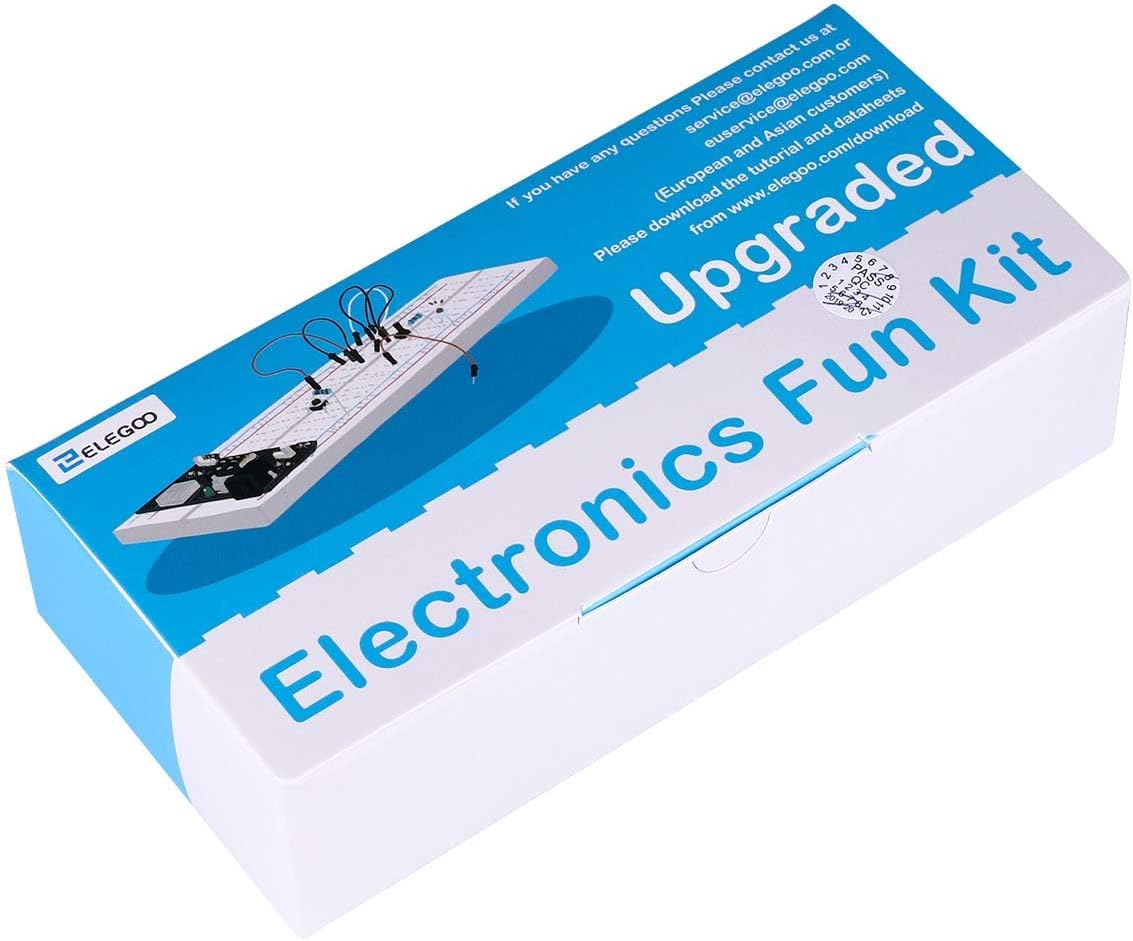 ELEGOO Upgraded Electronics Fun Kit w/Power Supply Module, Jumper Wire, Precision Potentiometer