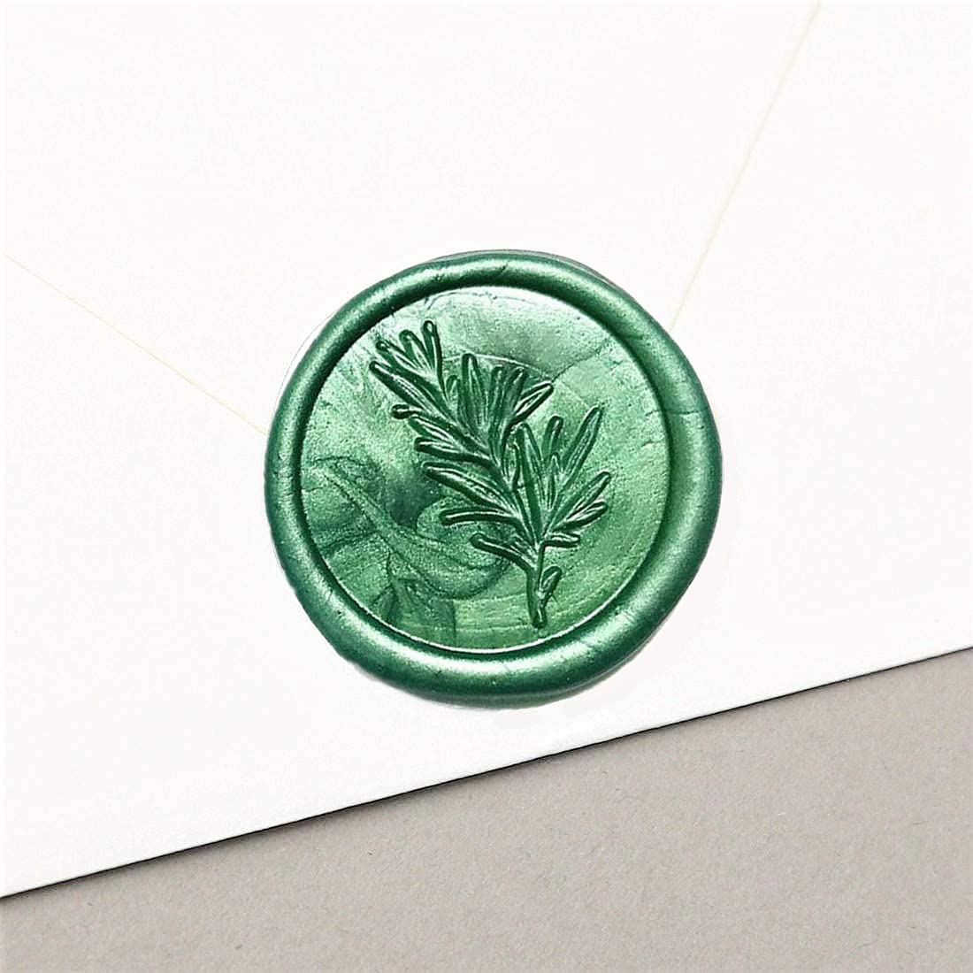 UNIQOOO Mailable Glue Gun Sealing Wax Sticks for Wax Seal Stamp - Metallic Botanical Green, Great