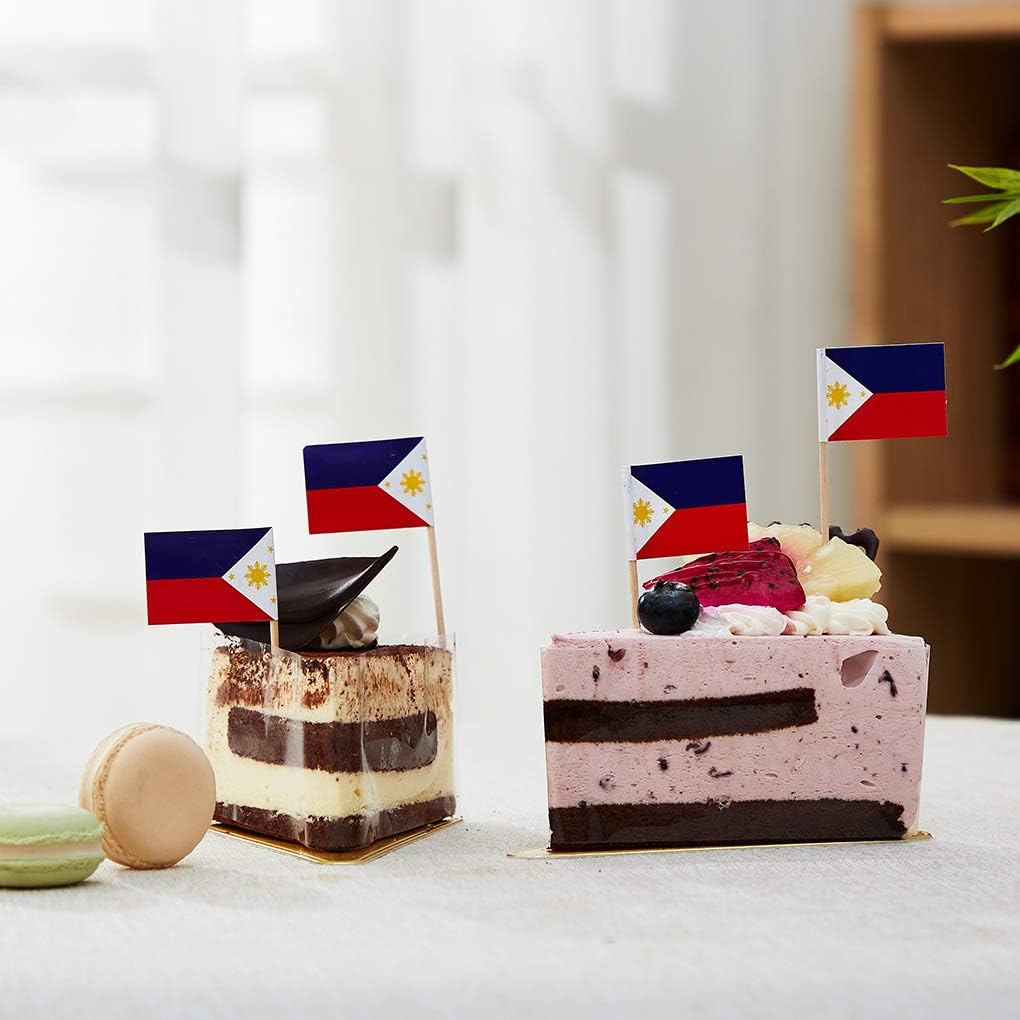 Philippines Flag Filipino Flag, Small Mini Philippine Toothpick Flags for Food, Cupcakes