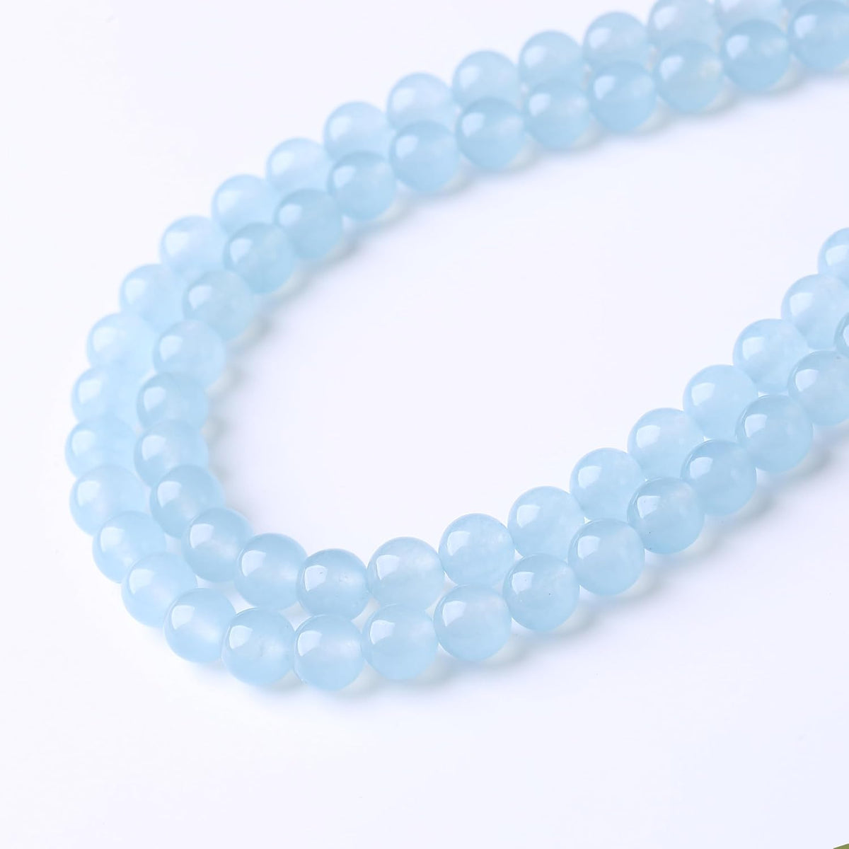 Ice Blue Chalcedony Stone Beads Gemstone Round Crystal Energy Jade Beads Stone Beads for Jewelry