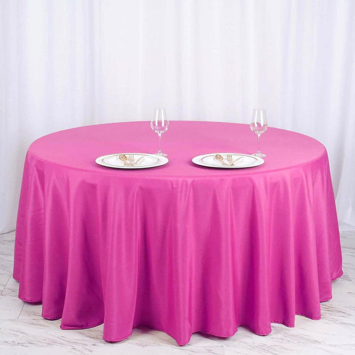 Efavormart Round Tablecloth, 120 Inch Stain & Wrinkle Resistant Washable Table Cloth, Decorative