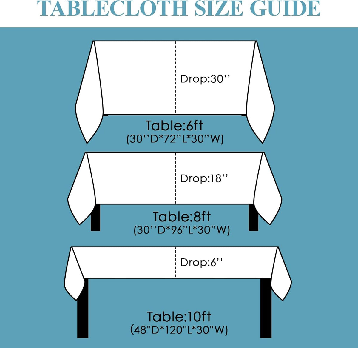 VidaFete 2 Pack 90*132inch Rectangle Tablecloth Polyester Table Cloth，Stain Resistant and Wrinkle