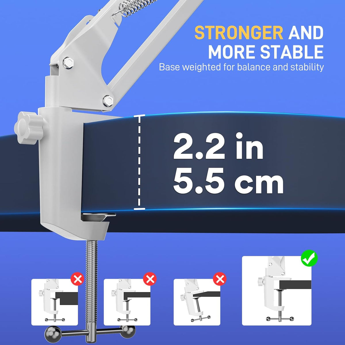 MAONO Boom Arm Microphone Stand: Adjustable Metal Suspension Mic Boom Arm for Podcasting Gaming
