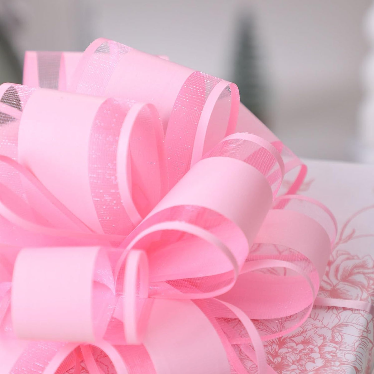 6Pcs 6inch Pull Bow Gift Wrapping,Pull Bow For Gift Basket, Gift Bag Box Wrapping Decor, Valentines