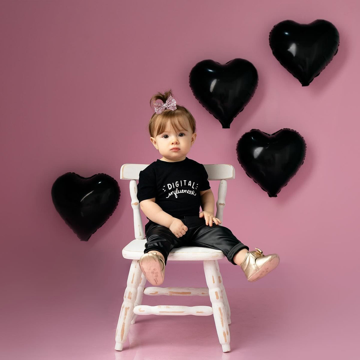 Black Heart Balloons,10Pcs Black Foil Heart Shaped Love Balloons,18Inch Helium Polyester Film