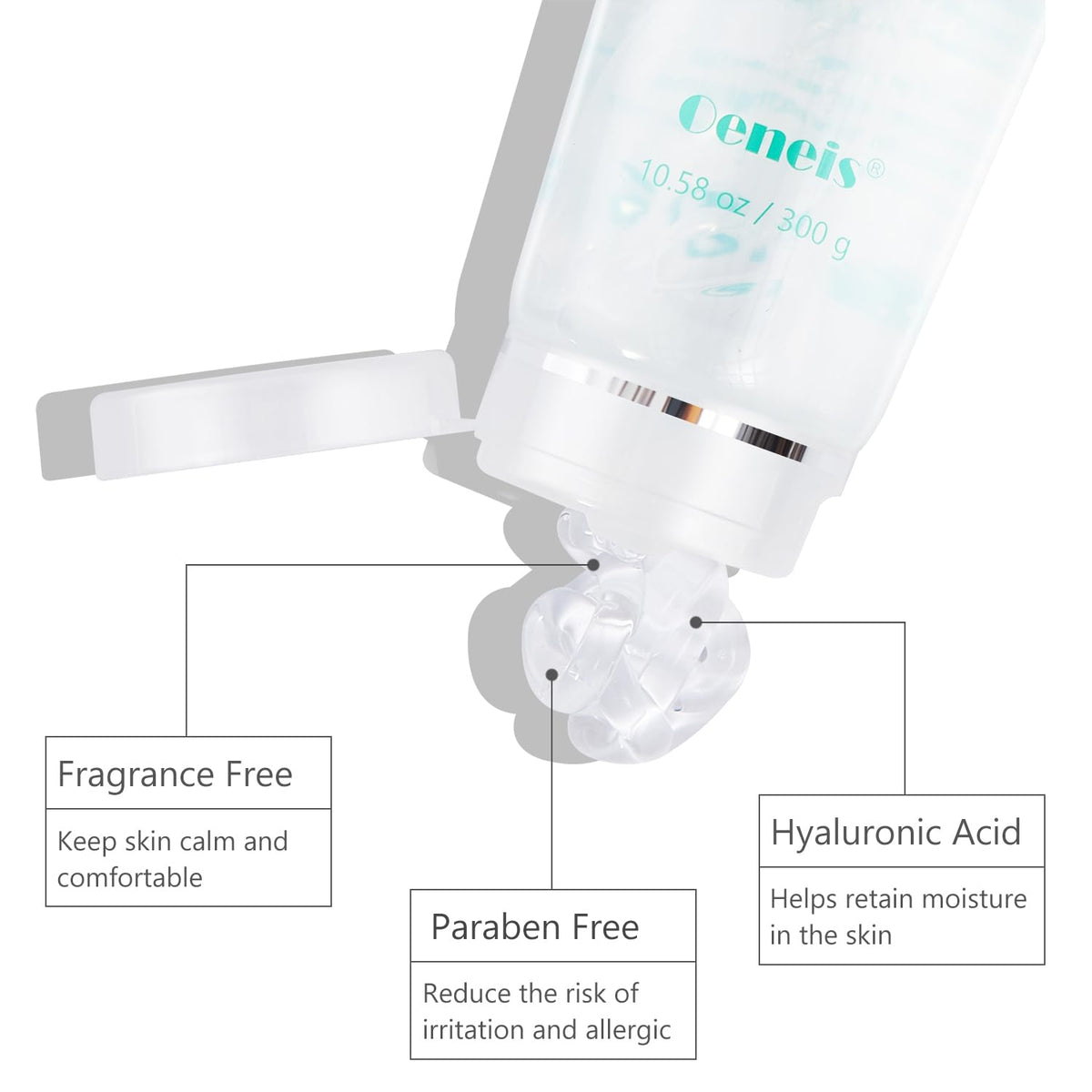 Hydrating Microcurrent Conductive Gel, Fragrance-Free, Paraben-Free, Gel Primer with Hyaluronic