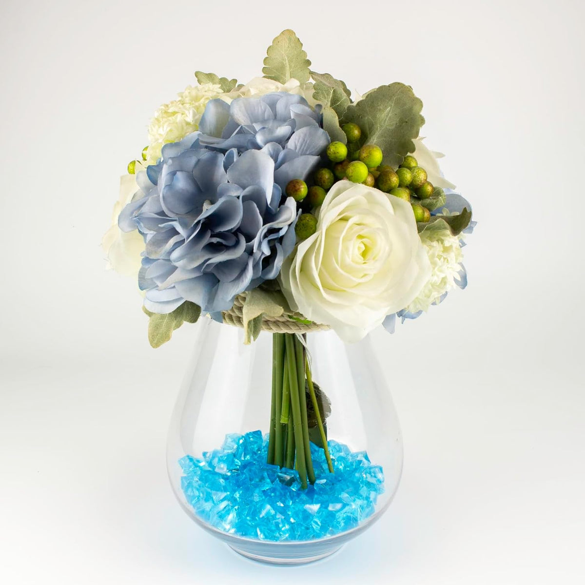 250 PCS Blue Fake Ice,0.62x0.86 Inch,1.1 lbs Acrylic Crystal Gemstones for Decoration, Photography