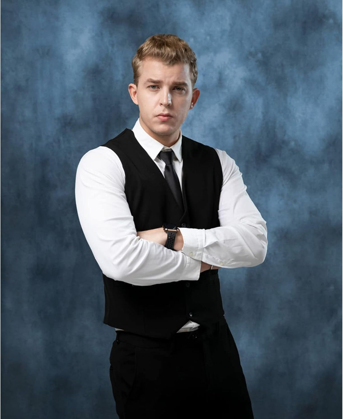 Kate Backdrop 1.5x2.2m/5x7ft Studio Classic Textured Dark Blue Figure Photography Shooting Backdrop