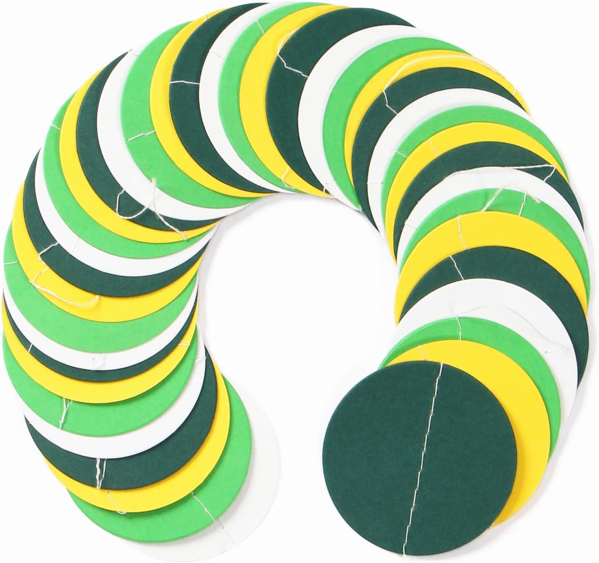 Yellow Green White Party-Decorations Garland - 52Ft Spring Summer Hanging Paper Streamers Banner