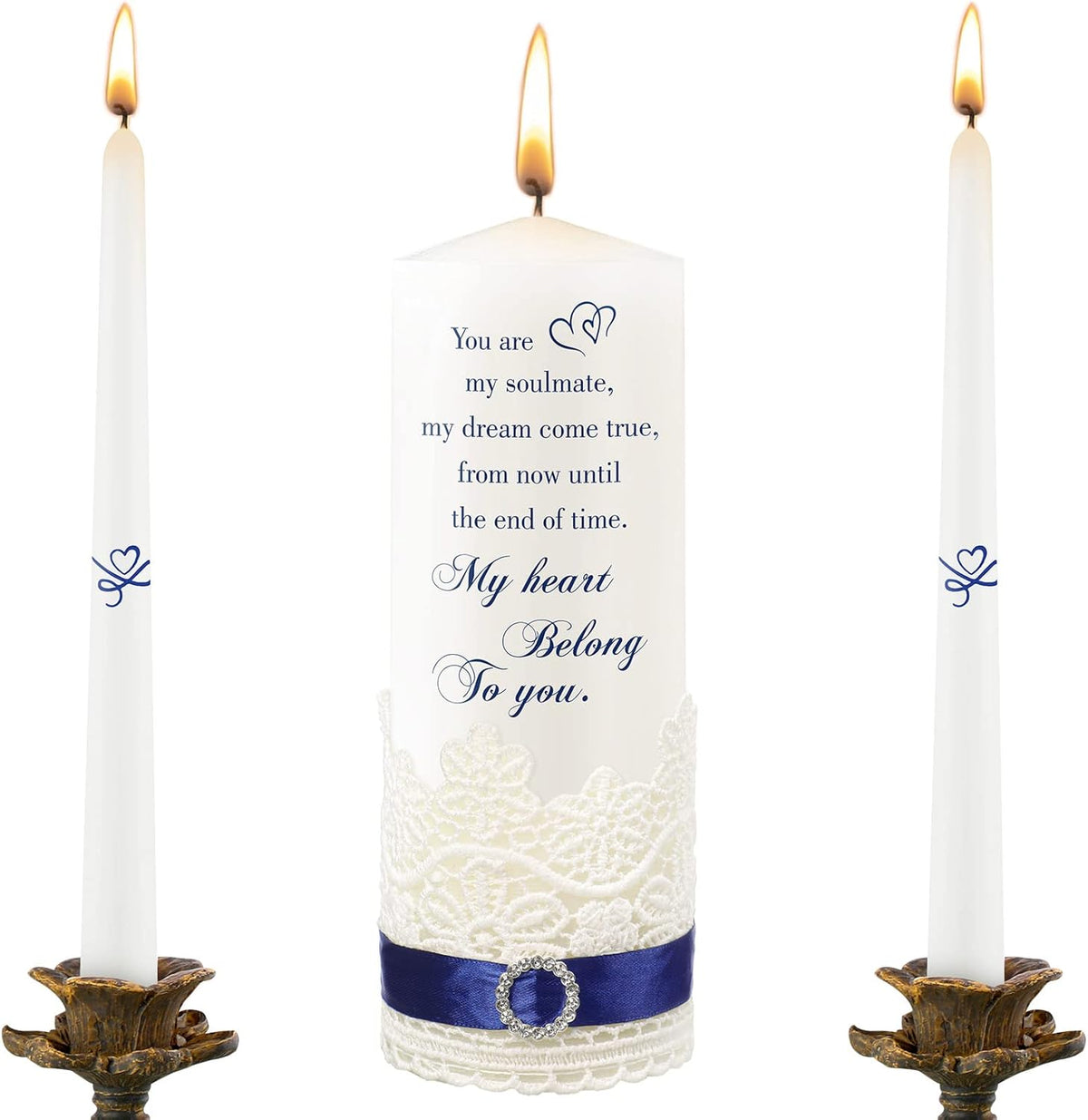 Frienda Unity Candles for Wedding Ceremony Set Wedding Unity Taper Candles Catholic Religious