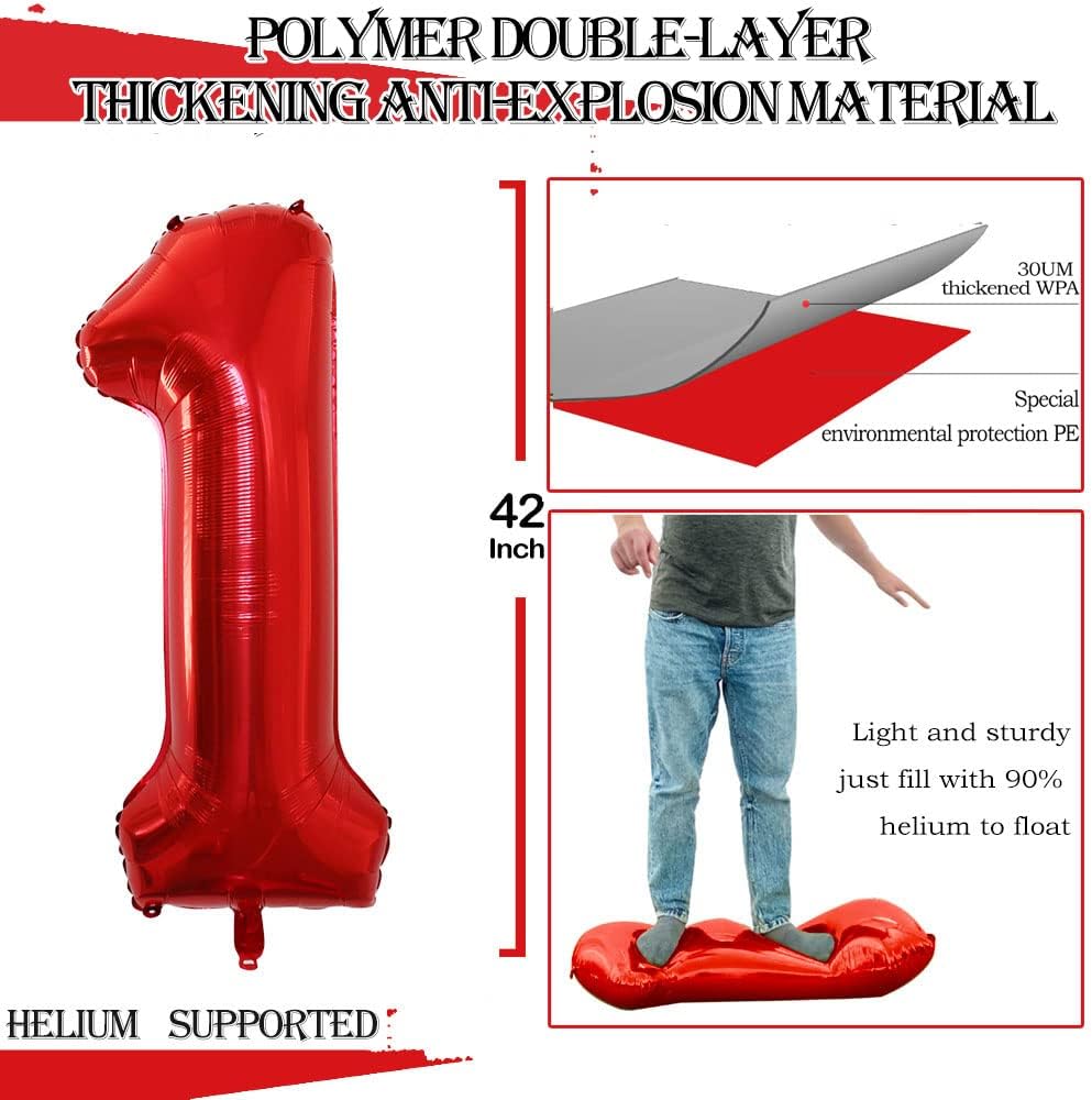 GOER Number 18 Balloons for 18th Birthday Sweet 18 Party Decorations,42 Inch Jumbo Foil Helium 81