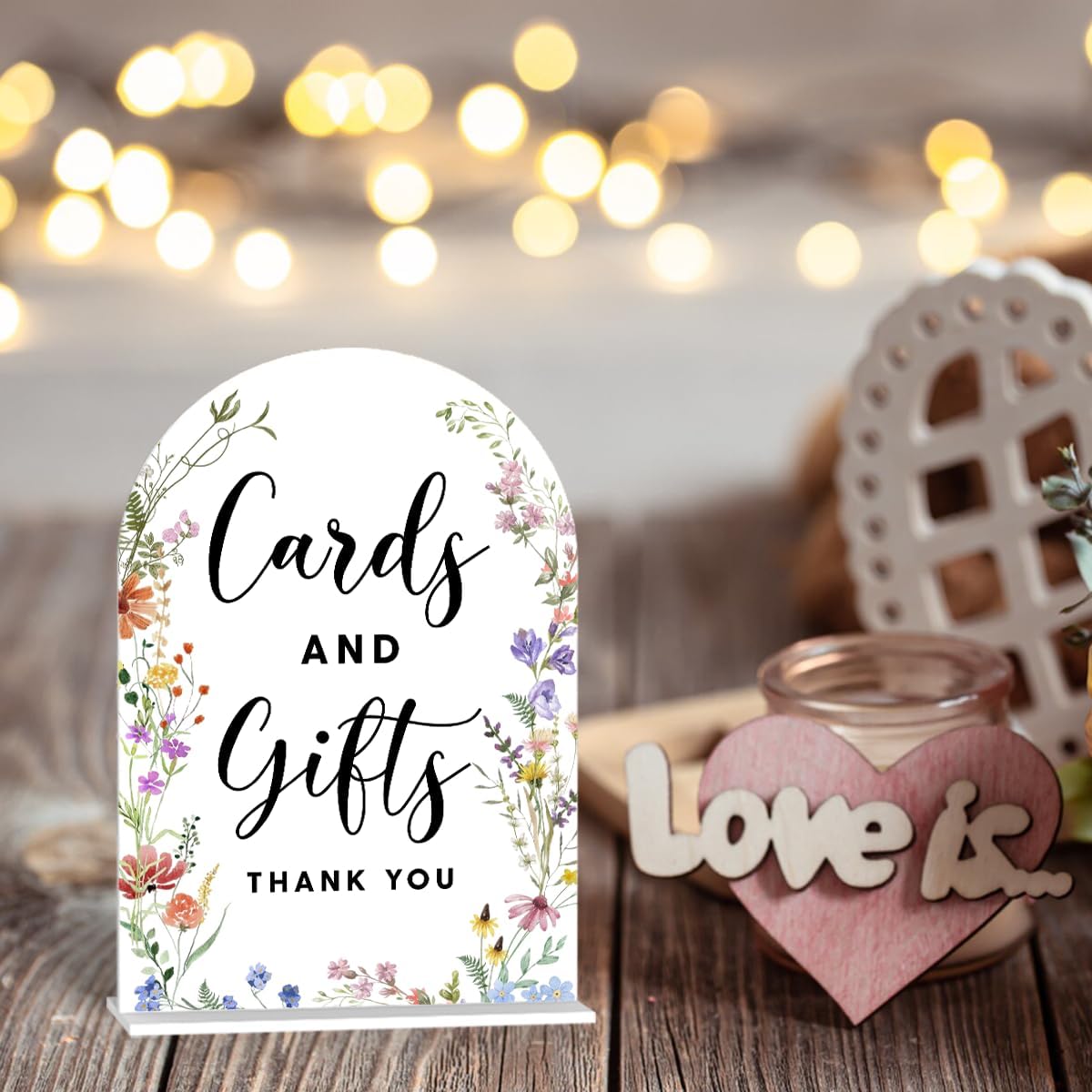 Acrylic Wedding Signs, Cards and Gifts Signs for Marriage Reception, Bridal Shower Decorations